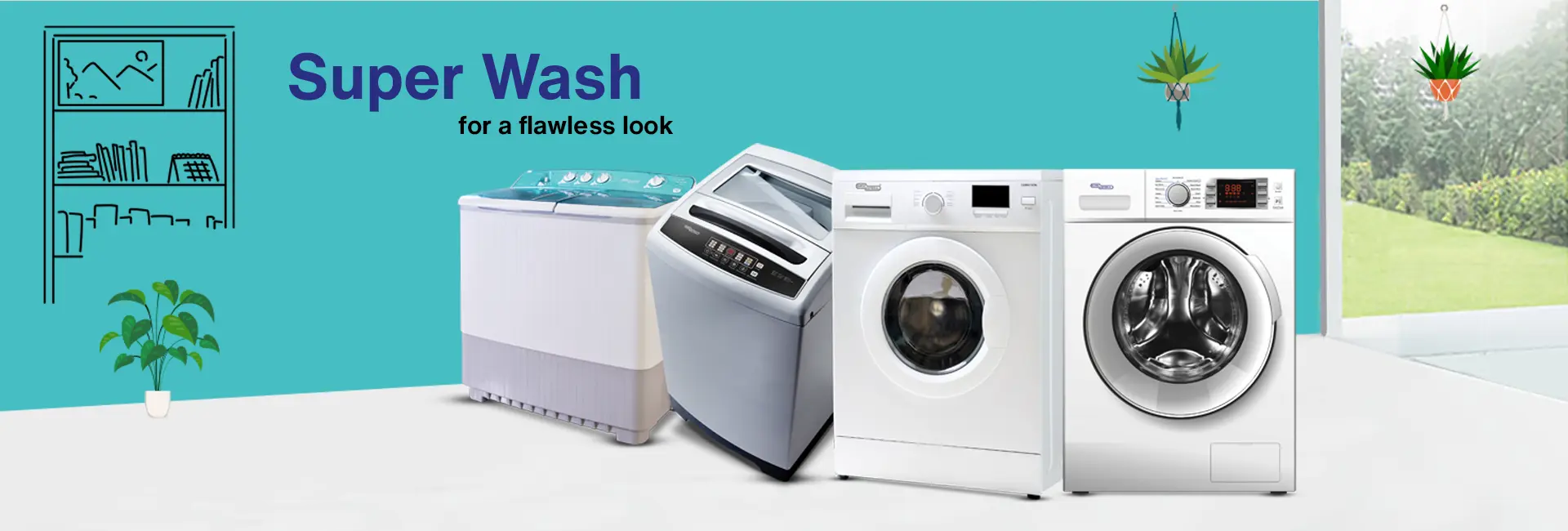 Super General 7KG Front Washing Machine Silver SGW7200NLED